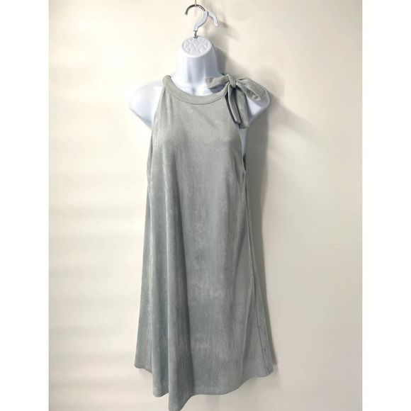 Lord & Taylor Design Lab Sage Crush Velvet‎ Shift Dress Medium - Picture 6 of 7